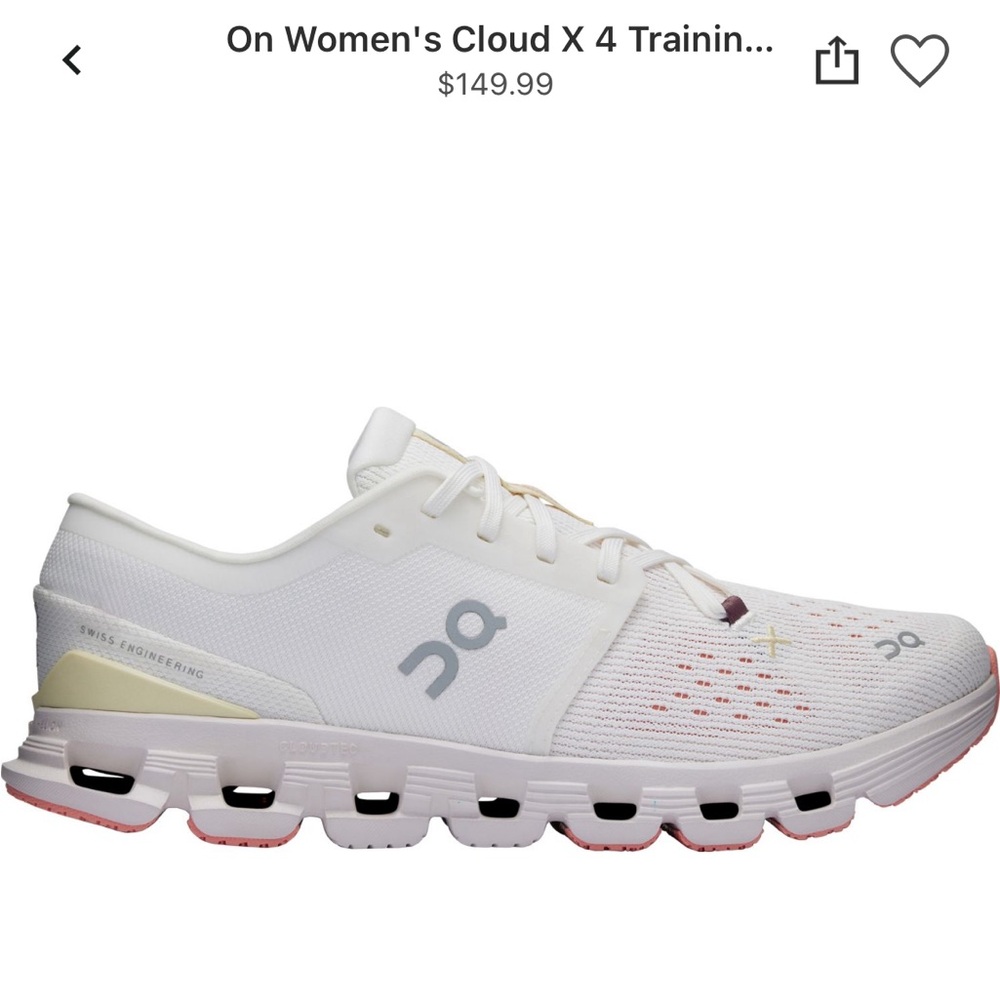 On Cloud womens x4, never worn, size 8.5
